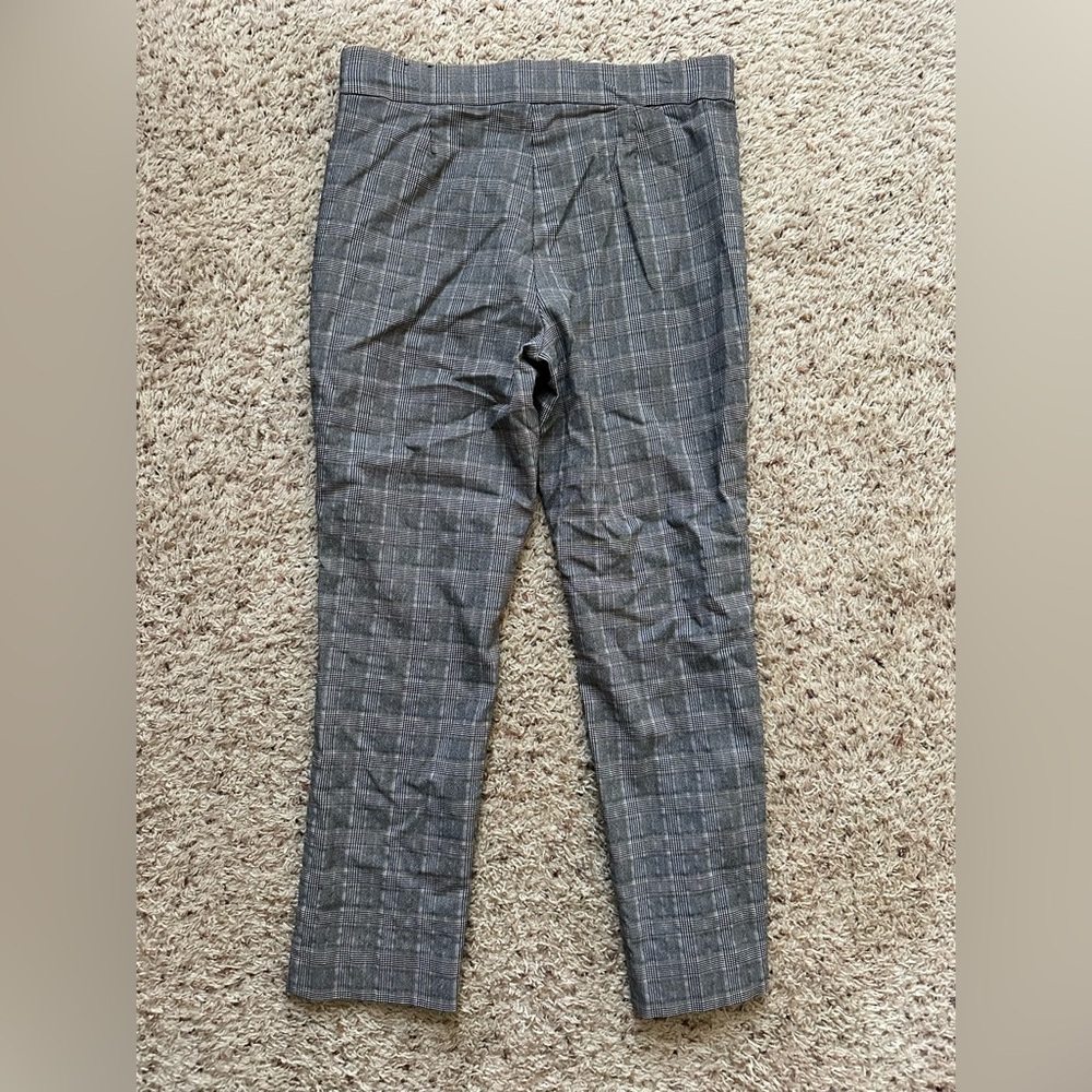 Jones New York Signature Plaid Skinny Pants Womens Size 10 Black White Gray - Picture 6 of 6